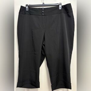 Classic Black Tailored Capris